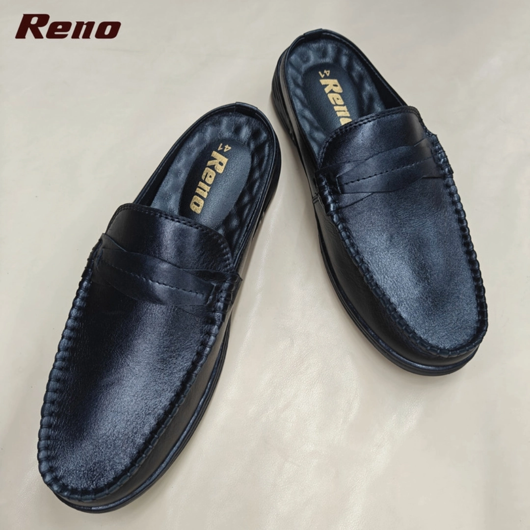 Reno Leather Half-Casual-Black-RH4099